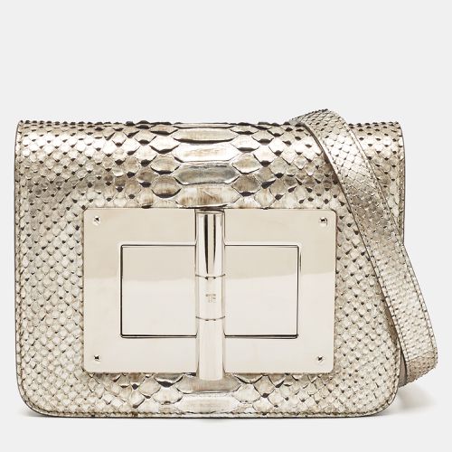 Tom Ford Silver Python Small Natalia Crossbody Bag - Tom Ford - Modalova