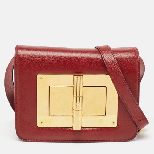 Tom Ford Burgundy Leather Small Natalia Crossbody Bag - Tom Ford - Modalova