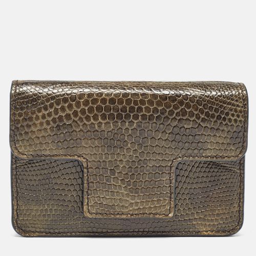 Ostrich Leg Leather Flap Card Holder - Tom Ford - Modalova