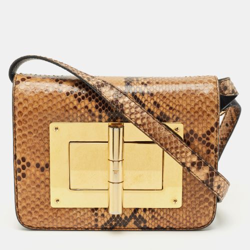 Tom Ford Brown Python Small Natalia Crossbody Bag - Tom Ford - Modalova