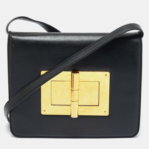 Tom Ford Black Leather Large Natalia Shoulder Bag - Tom Ford - Modalova