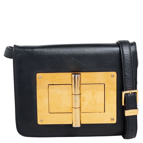 Tom Ford Black Leather Small Natalia Crossbody Bag - Tom Ford - Modalova