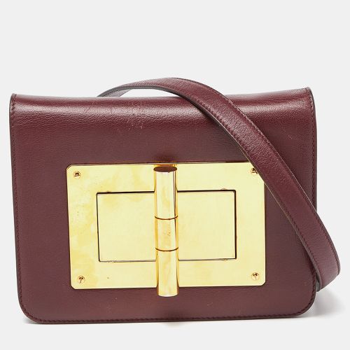 Tom Ford Burgundy Leather Small Natalia Crossbody Bag - Tom Ford - Modalova