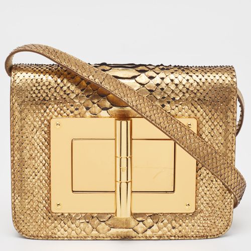 Tom Ford Gold Python Small Natalia Crossbody Bag - Tom Ford - Modalova