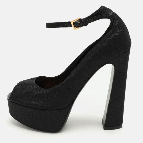 Lurex Fabric Platform Ankle Strap Pumps Size 37.5 - Tom Ford - Modalova