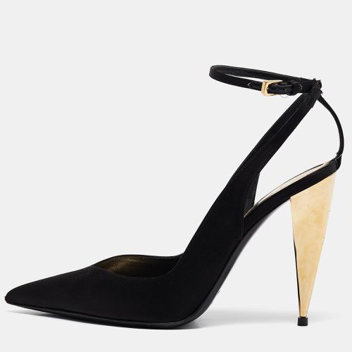 Tom Ford Black Satin Blade Slingback Pumps Size 39.5 - Tom Ford - Modalova