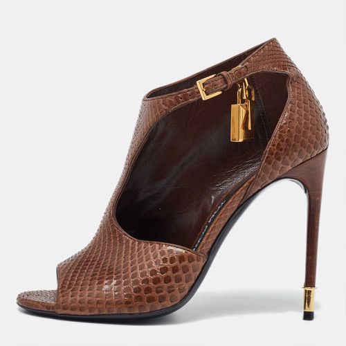 Tom Ford Brown Python Peep Toe Pumps Pumps Size 38 - Tom Ford - Modalova