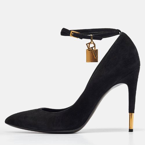 Tom Ford Black Suede Padlock Mary Jane Pumps Size 42 - Tom Ford - Modalova