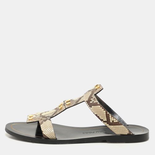 Tom Ford Beige Python Leather Flats Size 39 - Tom Ford - Modalova
