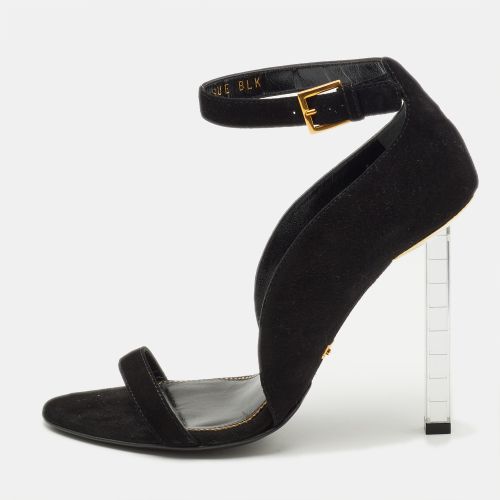 Tom Ford Black Suede Ankle Strap Sandals Size 37 - Tom Ford - Modalova
