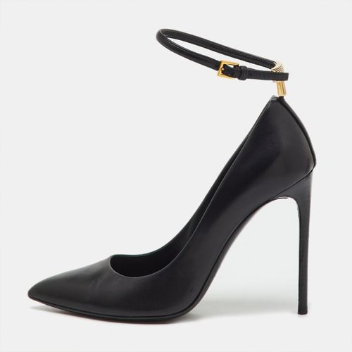 Tom Ford Black Leather Pointed Toe Ankle Strap Pumps Size 38 - Tom Ford - Modalova