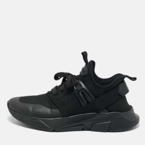 Tom Ford Black Mesh and Neoprene jago Lace Up Sneakers Size 39.5 - Tom Ford - Modalova