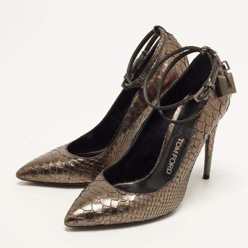 Padlock Size 37.5 Python Leather Pumps - Tom Ford - Modalova