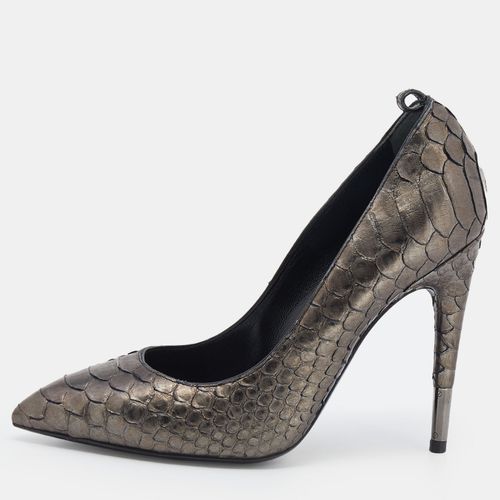 Metallic Python Leather Pointed Toe Pumps Size 35 - Tom Ford - Modalova