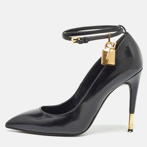 Tom Ford Black Glossy Leather Padlock Pumps Size 37 - Tom Ford - Modalova