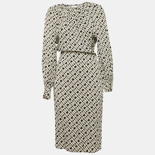 Logo Print Viscose Midi Dress XS - Tommy Hilfiger - Modalova