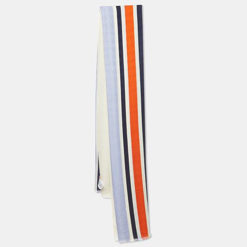 Tory Burch Multicolor Colorblock Logo Wool & Silk Stole - Tory Burch - Modalova