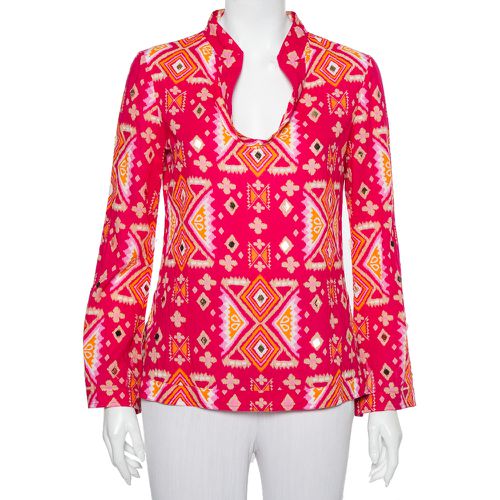 Batik Printed Cotton Embellished Oversized Top S - Tory Burch - Modalova