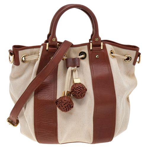 Tory Burch Brown/Beige Canvas And Leather Shoulder Bag - Tory Burch - Modalova