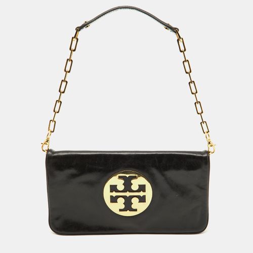 Tory Burch Black Leather Reva Logo Shoulder Bag - Tory Burch - Modalova