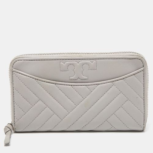 Tory Burch Grey Leather Alexa Continental Wallet - Tory Burch - Modalova