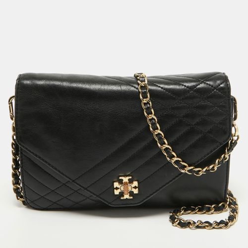 Tory Burch Black Leather Kira Envelope Flap Chain Bag - Tory Burch - Modalova