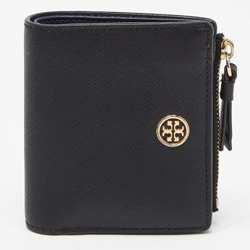 Tory Burch Black Leather Robinson Bifold Wallet - Tory Burch - Modalova