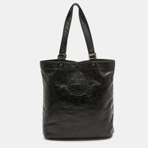 Tory Burch Black Crinkled Patent Leather Embossed Tote - Tory Burch - Modalova