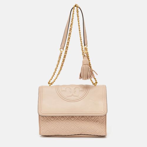 Tory Burch Blush Pink Quilted Leather Large Fleming Shoulder Bag - Tory Burch - Modalova