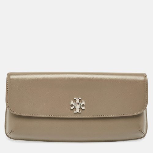 Tory Burch Beige Leather Diana Flap Clutch - Tory Burch - Modalova