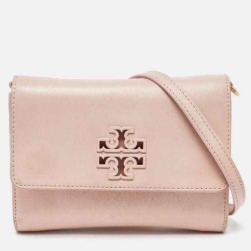 Tory Burch Pink Leather Britten Flap Crossbody Bag - Tory Burch - Modalova