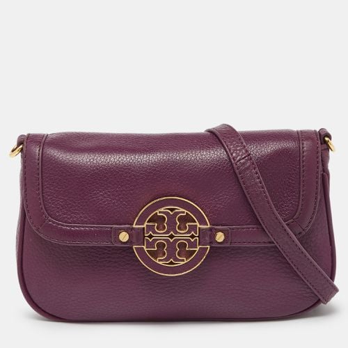 Tory Burch Purple Leather Mini Amanda Crossbody Bag - Tory Burch - Modalova