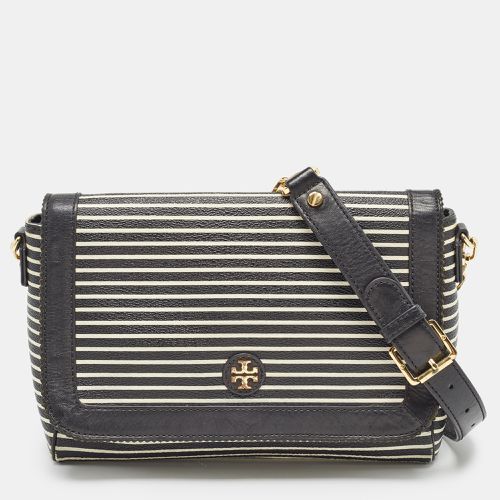 White Stripe Leather Kerrington Crossbody Bag - Tory Burch - Modalova