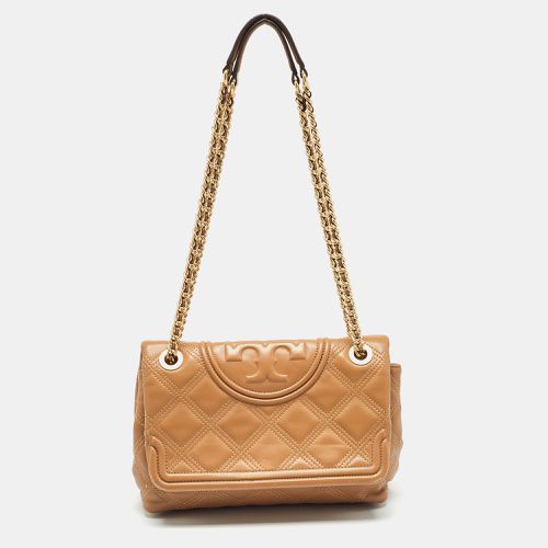 Tory Burch Brown Quilted Leather Fleming Shoulder Bag - Tory Burch - Modalova