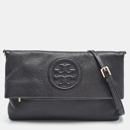 Tory Burch Black Leather Thea Fold Over Crossbody Bag - Tory Burch - Modalova