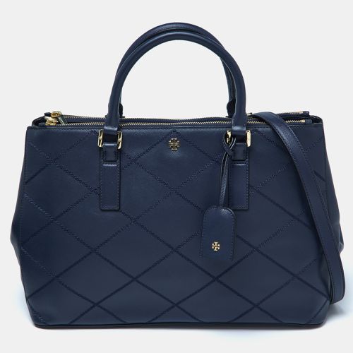 Tory Burch Blue Wild Stitch Leather Robinson Double Zip Tote - Tory Burch - Modalova