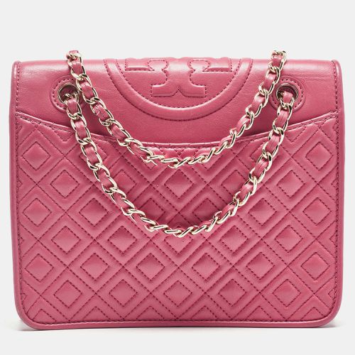 Tory Burch Pink Leather Small Fleming Shoulder Bag - Tory Burch - Modalova