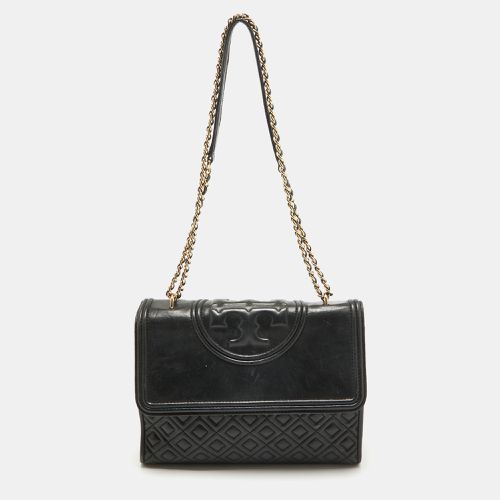 Tory Burch Black Quilted Leather Fleming Shoulder Bag - Tory Burch - Modalova