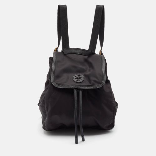 Tory Burch Black Leather and Nylon Mini Scout Backpack - Tory Burch - Modalova