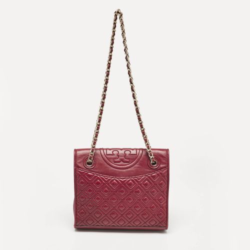 Tory Burch Burgundy Leather Fleming Shoulder Bag - Tory Burch - Modalova