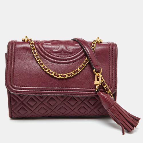 Tory Burch Burgundy Leather Small Fleming Shoulder Bag - Tory Burch - Modalova