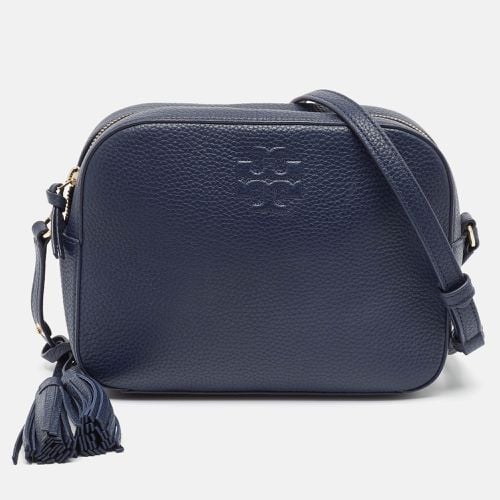 Tory Burch Navy Blue Leather Camera Tassel Crossbody Bag - Tory Burch - Modalova