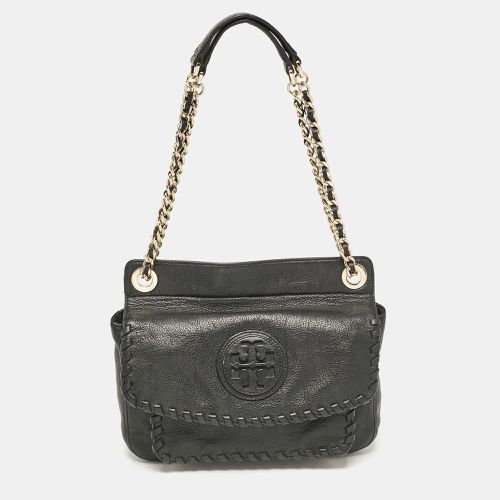 Tory Burch Black Leather Slouchy Marion Tote - Tory Burch - Modalova