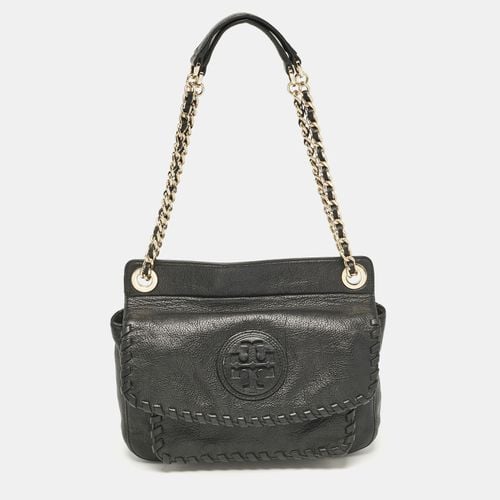 Tory Burch Black Leather Marion Shoulder Bag - Tory Burch - Modalova