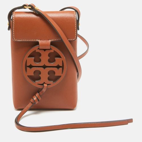 Tory Burch Brown Leather Miller Phone Crossbody Bag - Tory Burch - Modalova