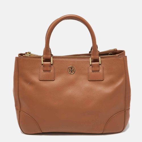 Tory Burch Brown Saffiano Leather Robinson Tote - Tory Burch - Modalova