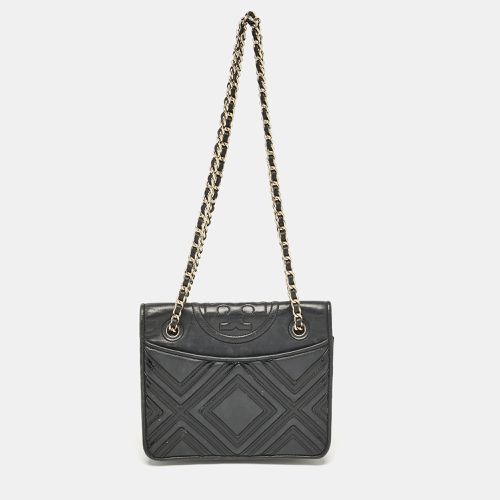 Tory Burch Black Leather Medium Fleming Shoulder Bag - Tory Burch - Modalova