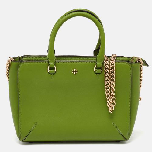 Tory Burch Green Saffiano Leather Robinson Tote - Tory Burch - Modalova