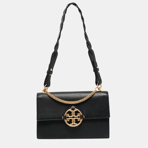 Tory Burch Black Leather and Suede Miller Shoulder Bag - Tory Burch - Modalova