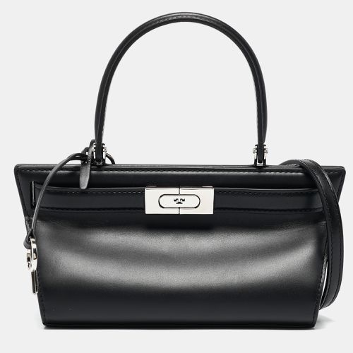 Tory Burch Black Leather Petite Lee Radziwill Cat Eye Top Handle Bag - Tory Burch - Modalova